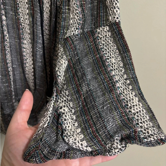 Altar’d State Size Small Boho V-neck Bell Sleeves Flowy Tassels Beaded Top - Picture 5 of 8